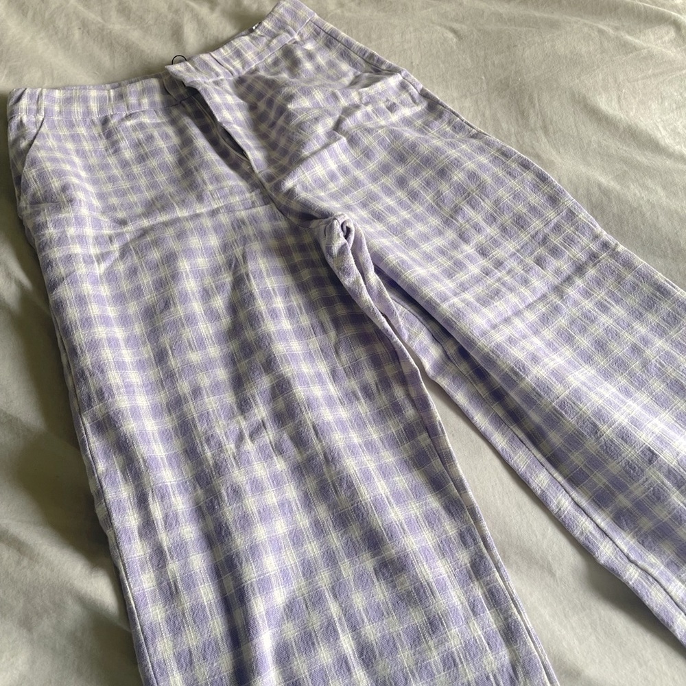 ZARA - purple checkered pants 💜